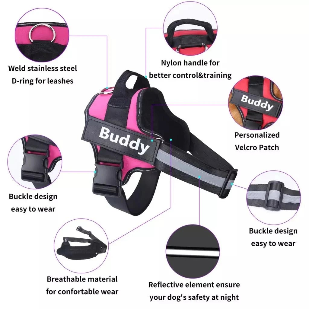 ๐พ Personalized Dog Harness - Comfort and Safety for Your Furry Friend ๐ถ - Zavonix