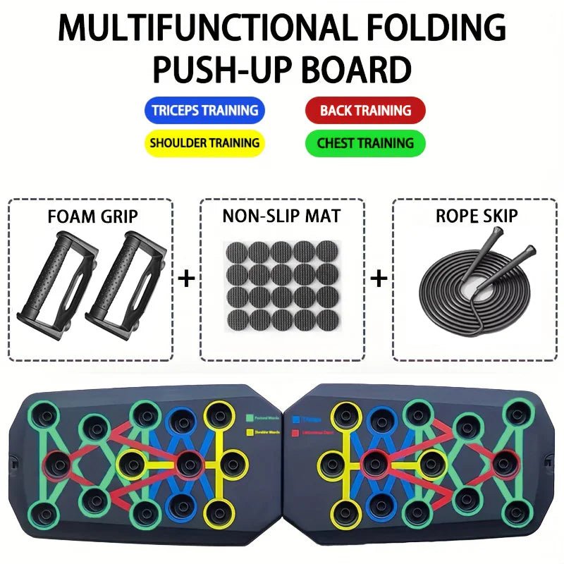 💪 PowerMax Pro 14 - in - 1 Push - Up Board: Your Ultimate Home Workout Companion 🏋️♂️ - Zavonix