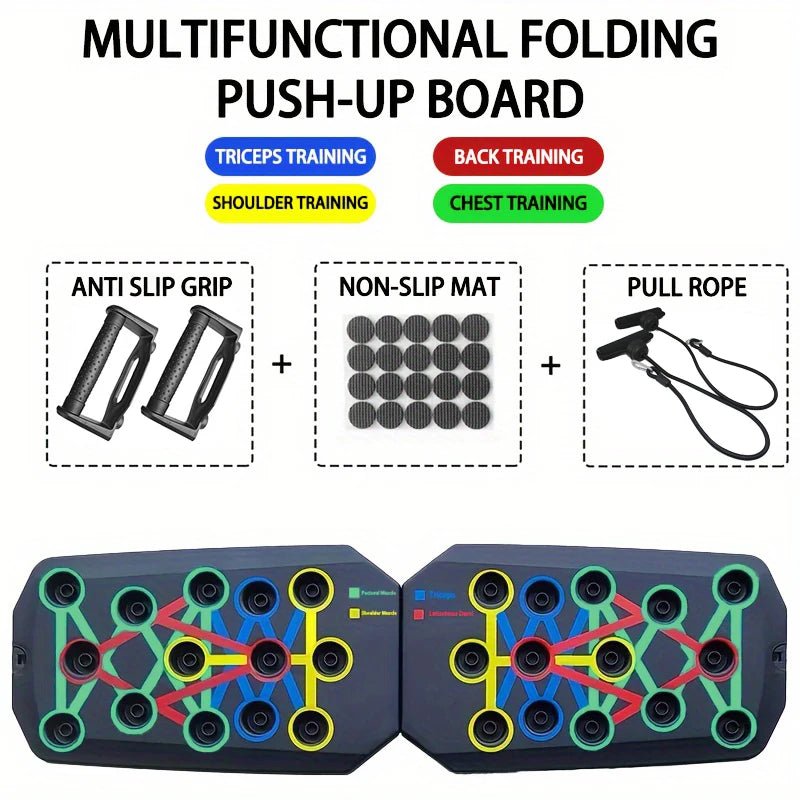 💪 PowerMax Pro 14 - in - 1 Push - Up Board: Your Ultimate Home Workout Companion 🏋️♂️ - Zavonix