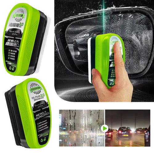 Professional Hydrophobic Car Glass Cleaner Brush - Oil Film Remover 🧽🚙 - Zavonix