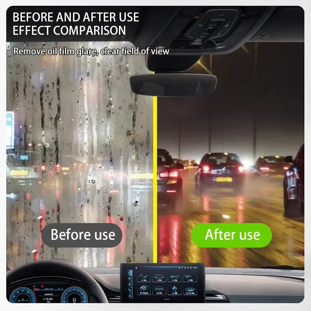 Professional Hydrophobic Car Glass Cleaner Brush - Oil Film Remover 🧽🚙 - Zavonix