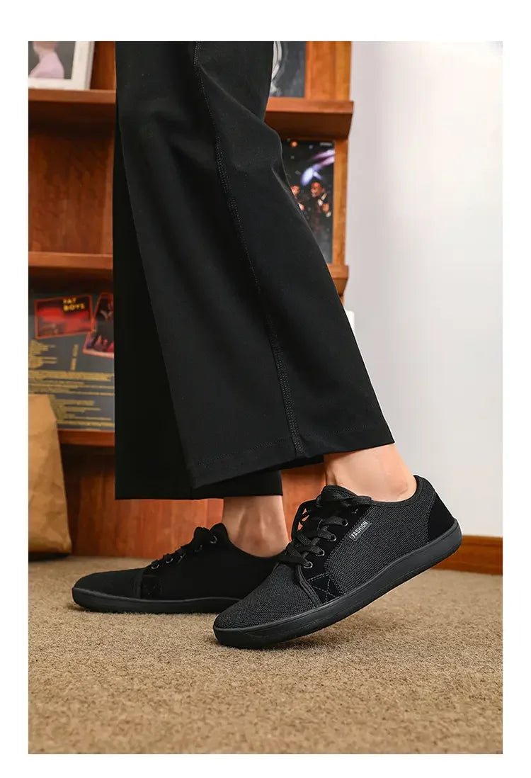 Air Mesh Walking Shoes — Breathable Extra Wide Comfort with Lace - Up Support (GRAY 40) - | Zavonix