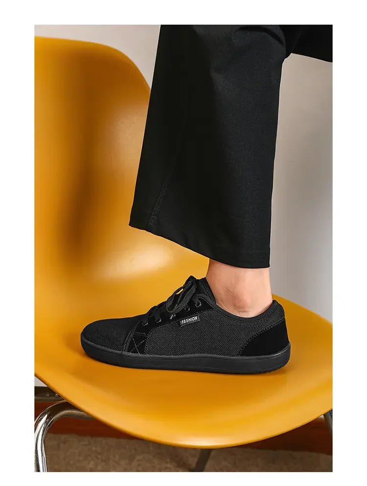 Air Mesh Walking Shoes — Breathable Extra Wide Comfort with Lace - Up Support (GRAY 40) - | Zavonix