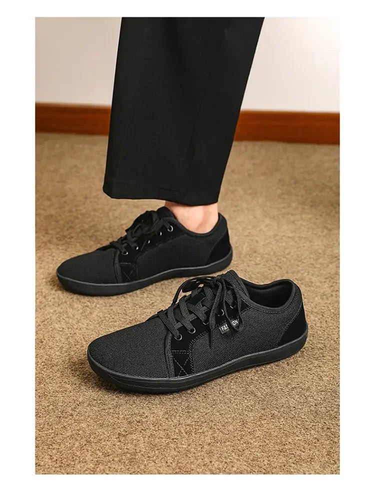 Air Mesh Walking Shoes — Breathable Extra Wide Comfort with Lace - Up Support (GRAY 40) - | Zavonix