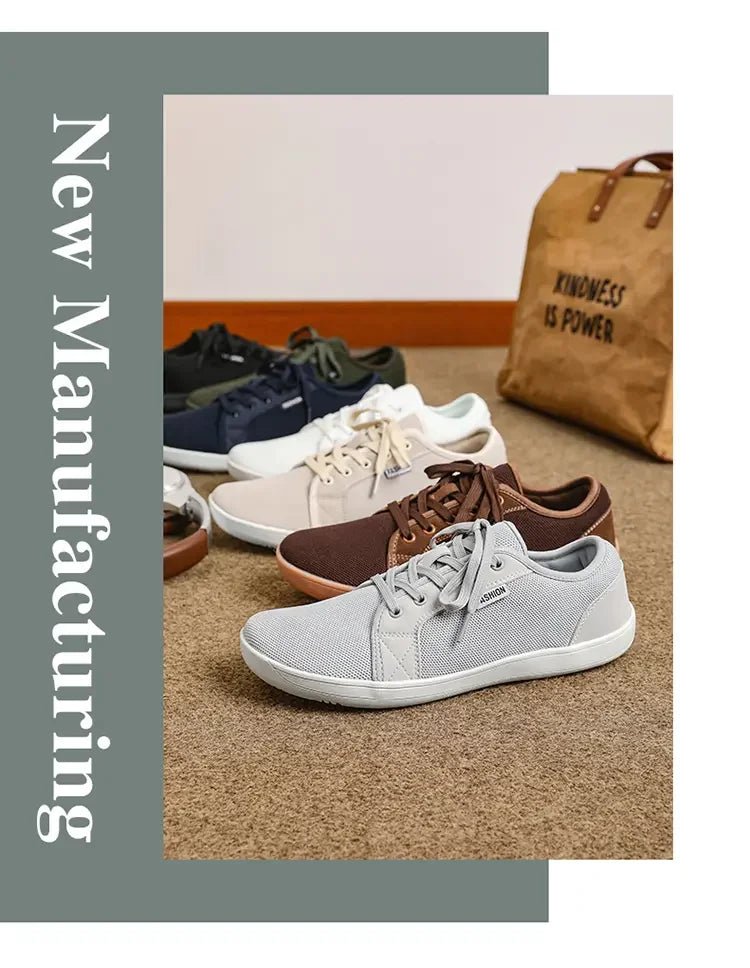 Air Mesh Walking Shoes — Breathable Extra Wide Comfort with Lace - Up Support (GRAY 40) - | Zavonix