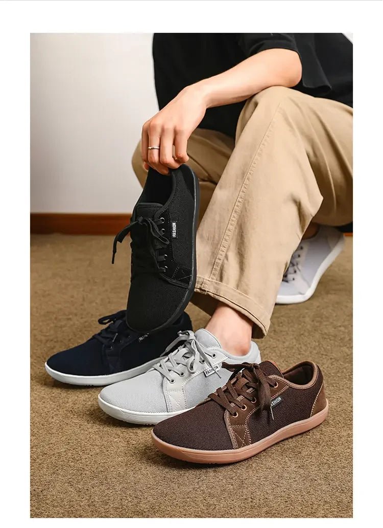 Air Mesh Walking Shoes — Breathable Extra Wide Comfort with Lace - Up Support - Zavonix