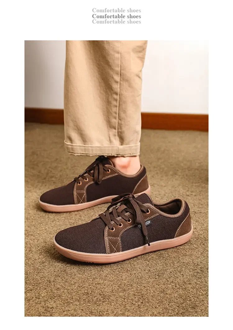 Air Mesh Walking Shoes — Breathable Extra Wide Comfort with Lace - Up Support (GRAY 40) - | Zavonix