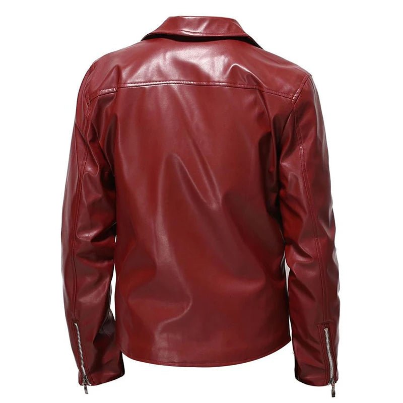 "Rossi" Biker Leatherette Jacket (Red XS) - Jacket | Zavonix