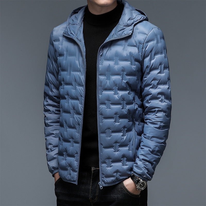 Ravi Men's Puffer Hoodie | Quilted Texture for Warmth 1