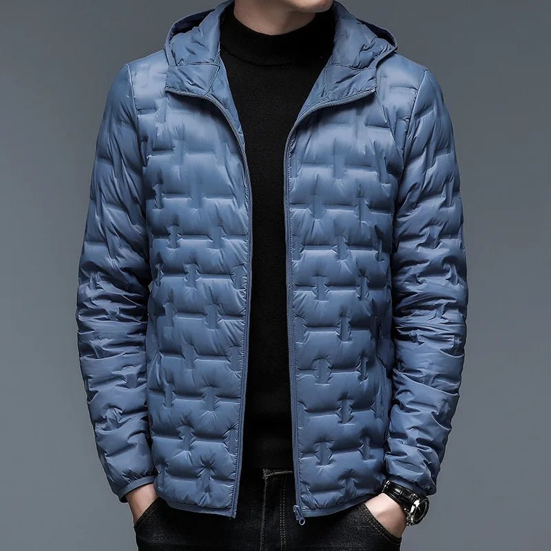 Ravi Men's Puffer Hoodie | Quilted Texture for Warmth 0