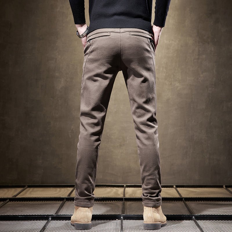 Renno — Men's Slim Fit Cotton Stretch Pants with Wrinkle Resistance - Zavonix