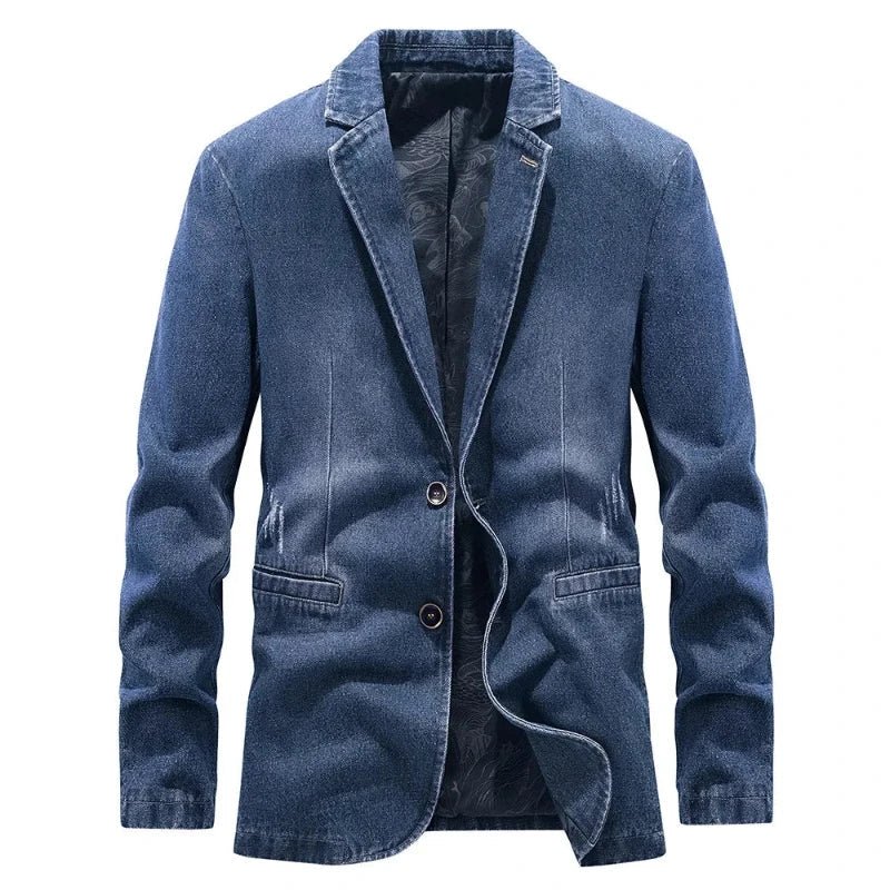 Renzo — Durable Tailored Denim Jacket with Vintage Style (Vintage Blue S) - | Zavonix