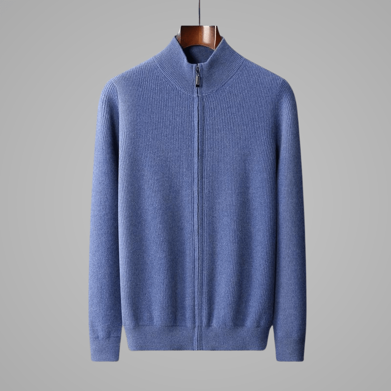 Renvo — Cashmere Merino Wool Sweater for Cold Weather Comfort (Blue S) - | Zavonix