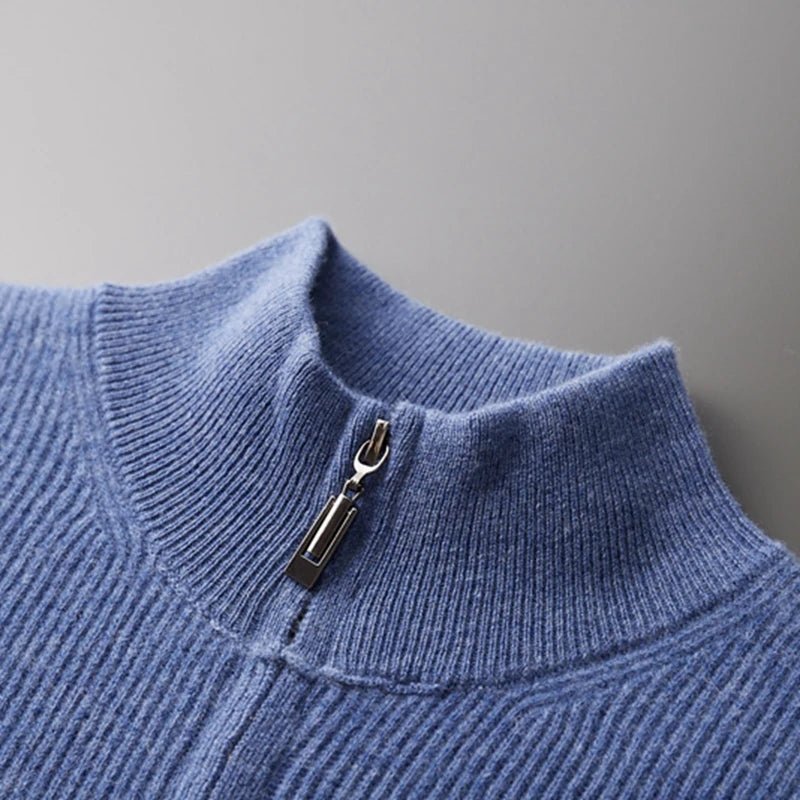 Renvo — Cashmere Merino Wool Sweater for Cold Weather Comfort (Blue S) - | Zavonix