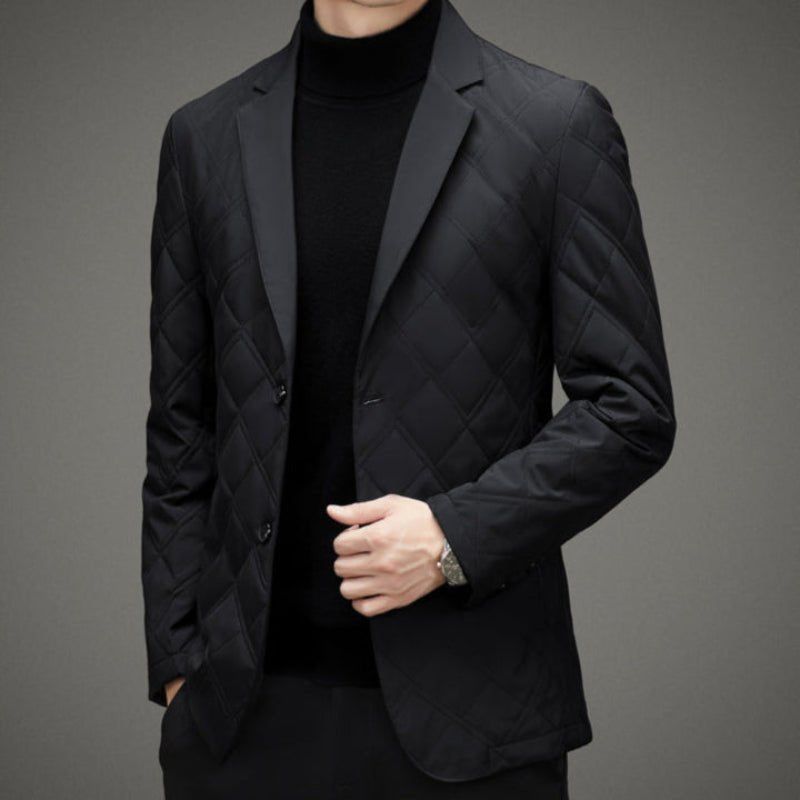 Renza 1955 Blazer — Weather - Resistant Nanosilk Jacket with Classic Fit (Black XS) - | Zavonix