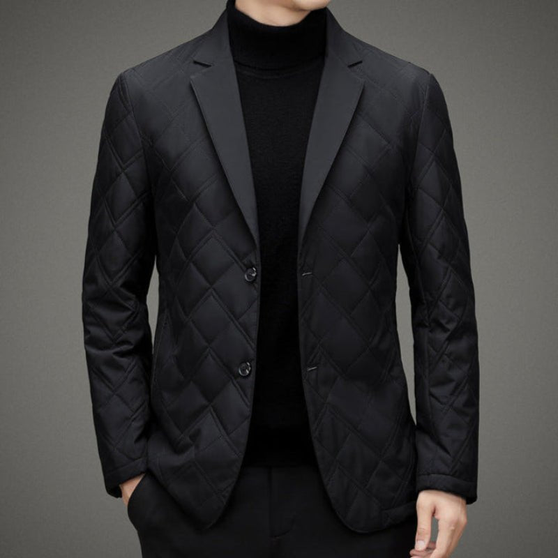 Renza 1955 Blazer — Weather - Resistant Nanosilk Jacket with Classic Fit (Black XS) - | Zavonix
