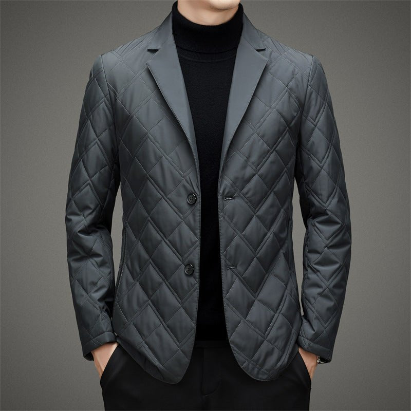 Renza 1955 Blazer — Weather - Resistant Nanosilk Jacket with Classic Fit (Gray XS) - | Zavonix