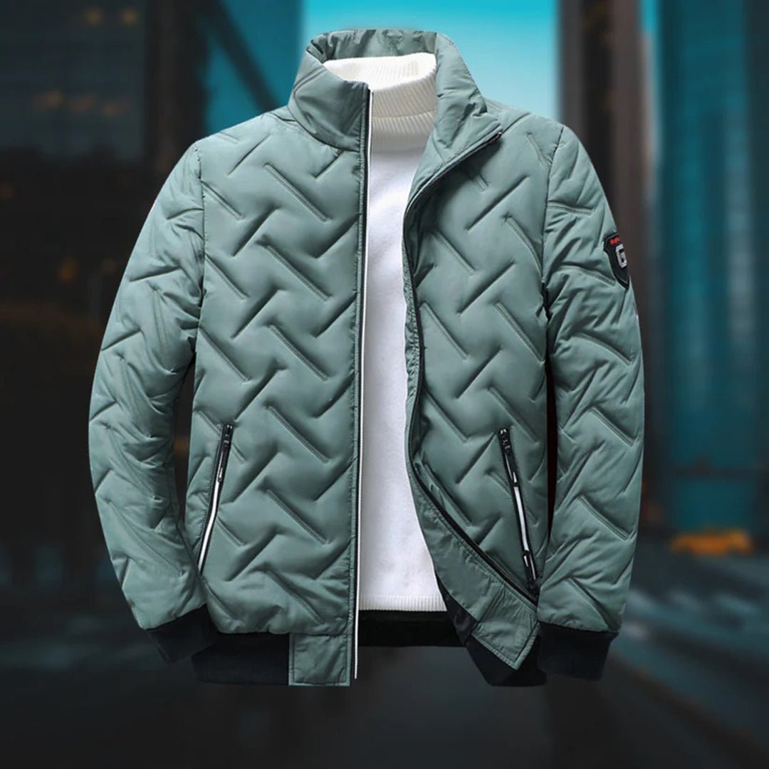 Renzoy Men's Puffer Jacket | Classic Winter Coat for Warmth and Style (Green XS) - Puffer Jackets | Zavonix