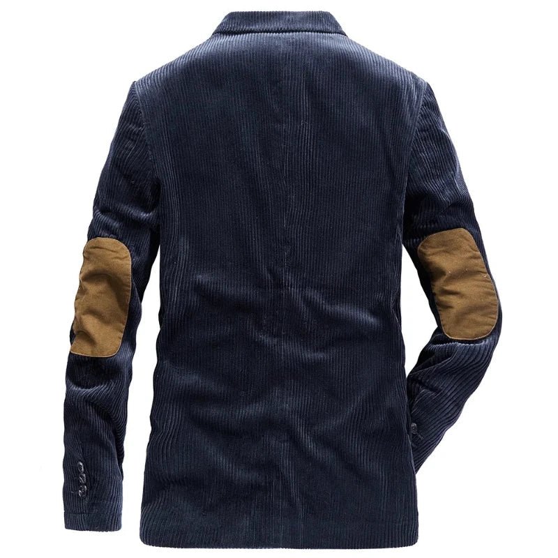 Renwick Corduroy Jacket — Men’s Tailored Fit with Oversized Pockets (Blue XS) - | Zavonix