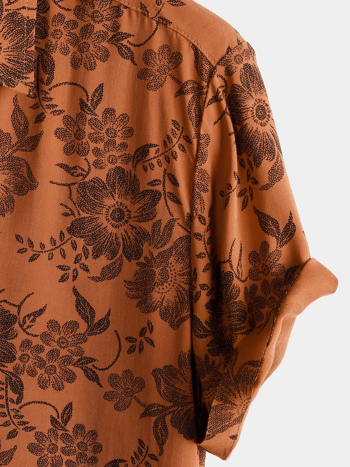 Remora — Men's Retro Floral Viscose Summer Shirt with Breathable Fit (S ) - short | Zavonix