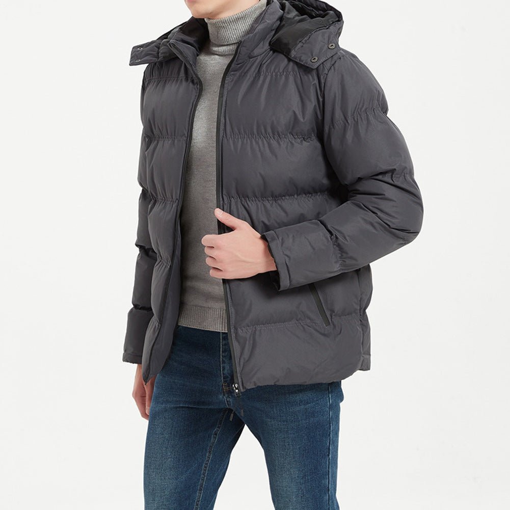 Remley Puffer Coat — Insulated Wind - Resistant Winter Jacket with Tailored Fit (Gray S) - | Zavonix