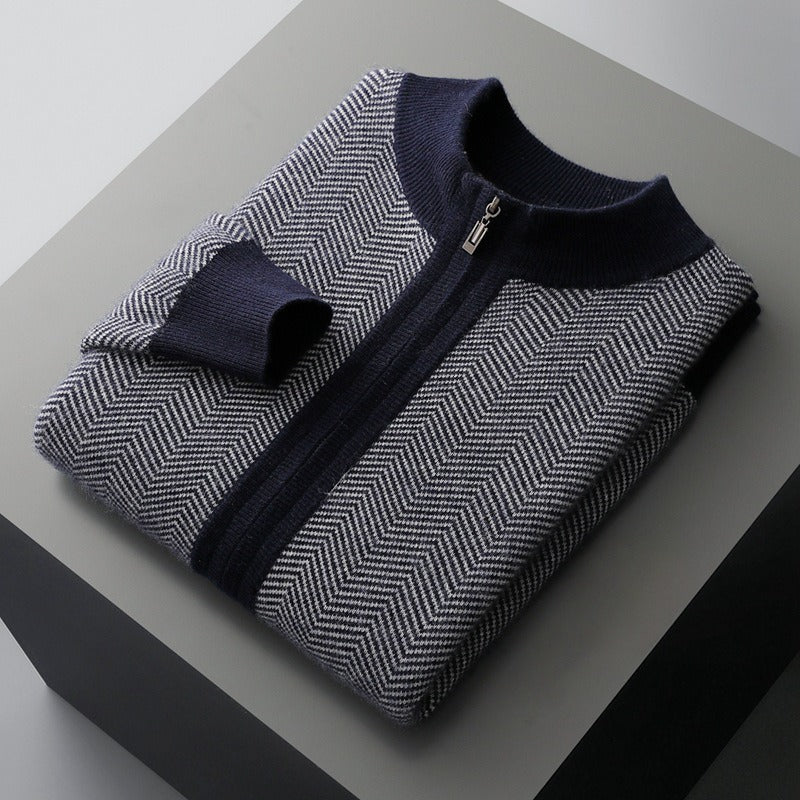 ROGER MERINO WOOL CARDIGAN (Orange XS) - | Zavonix