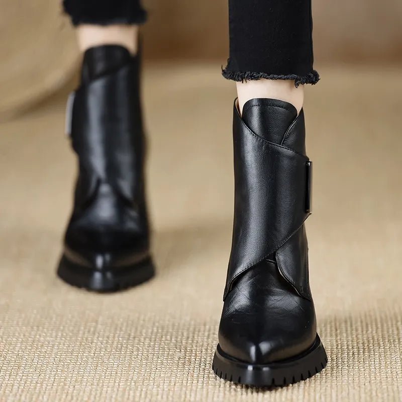 "Rossella" Heel Boot (Brown 4) - | Zavonix