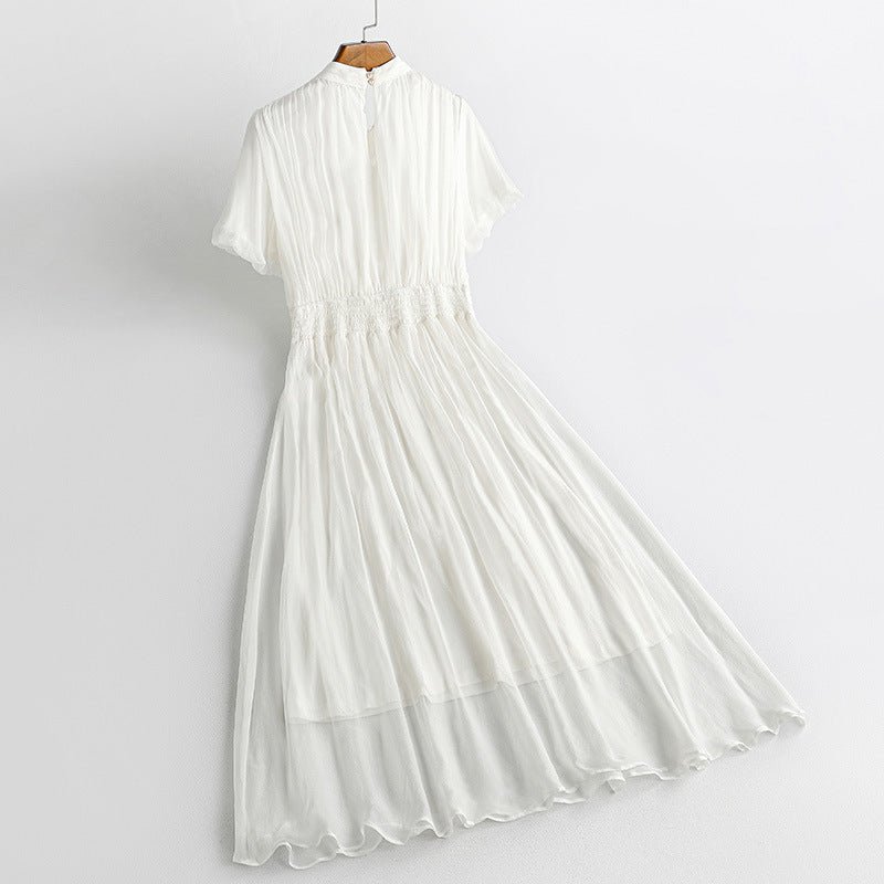 ROYAL SILK DRESS (White XS) - | Zavonix