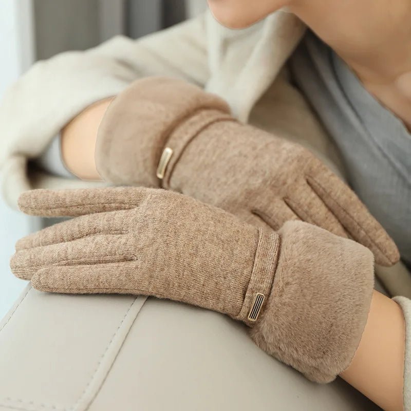 "Rosetta" Winter Handwear (Beige ) - | Zavonix