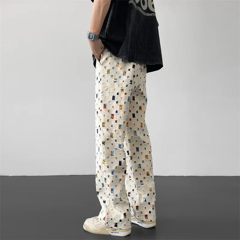 Studio Patchwork Trousers (White XS) - | Zavonix