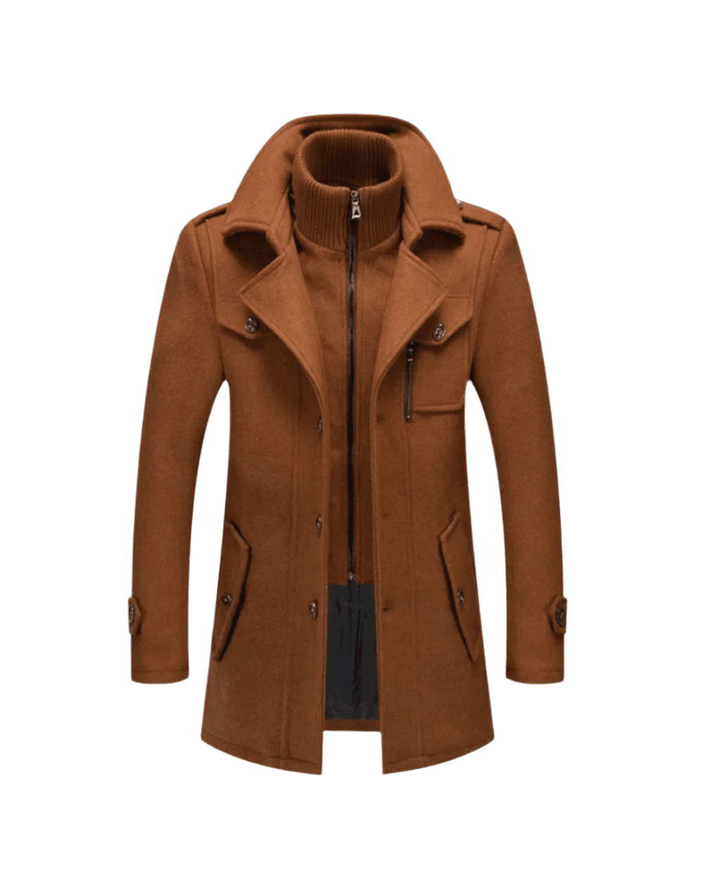 Selwyn — Wool Blend Winter Coat with Tailored Fit and Lining