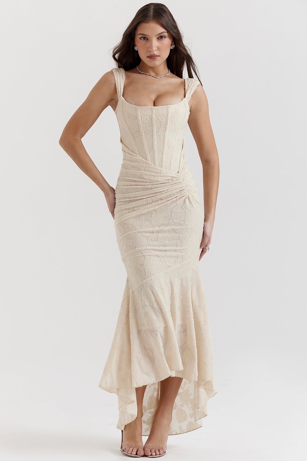 Seraphina Dress™ — Flawlessly Defined Waist, Timeless Elegance (Apricot S) - | Zavonix