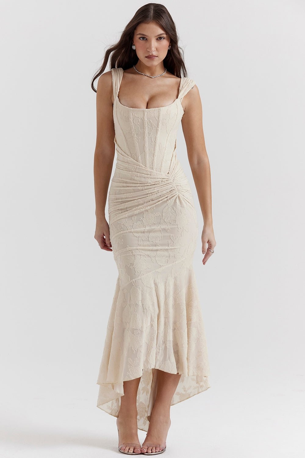 Seraphina Dress™ — Flawlessly Defined Waist, Timeless Elegance (Apricot S) - | Zavonix