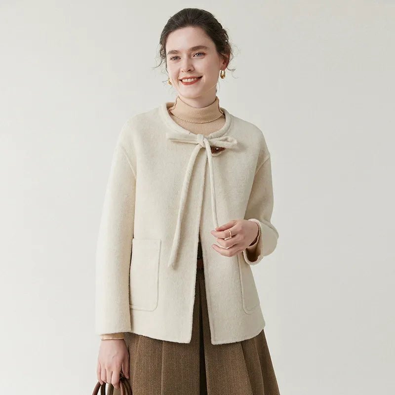 SHIRA WOOL COAT (Cream XS) - | Zavonix