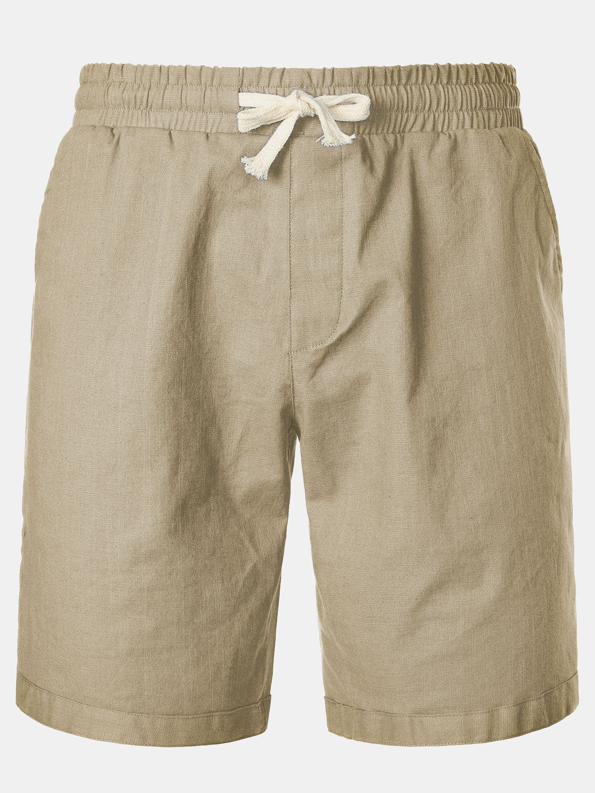 Sidra Breeze Shorts — Men's Lightweight Linen Cotton Casual Shorts (Khaki S) - Shorts | Zavonix