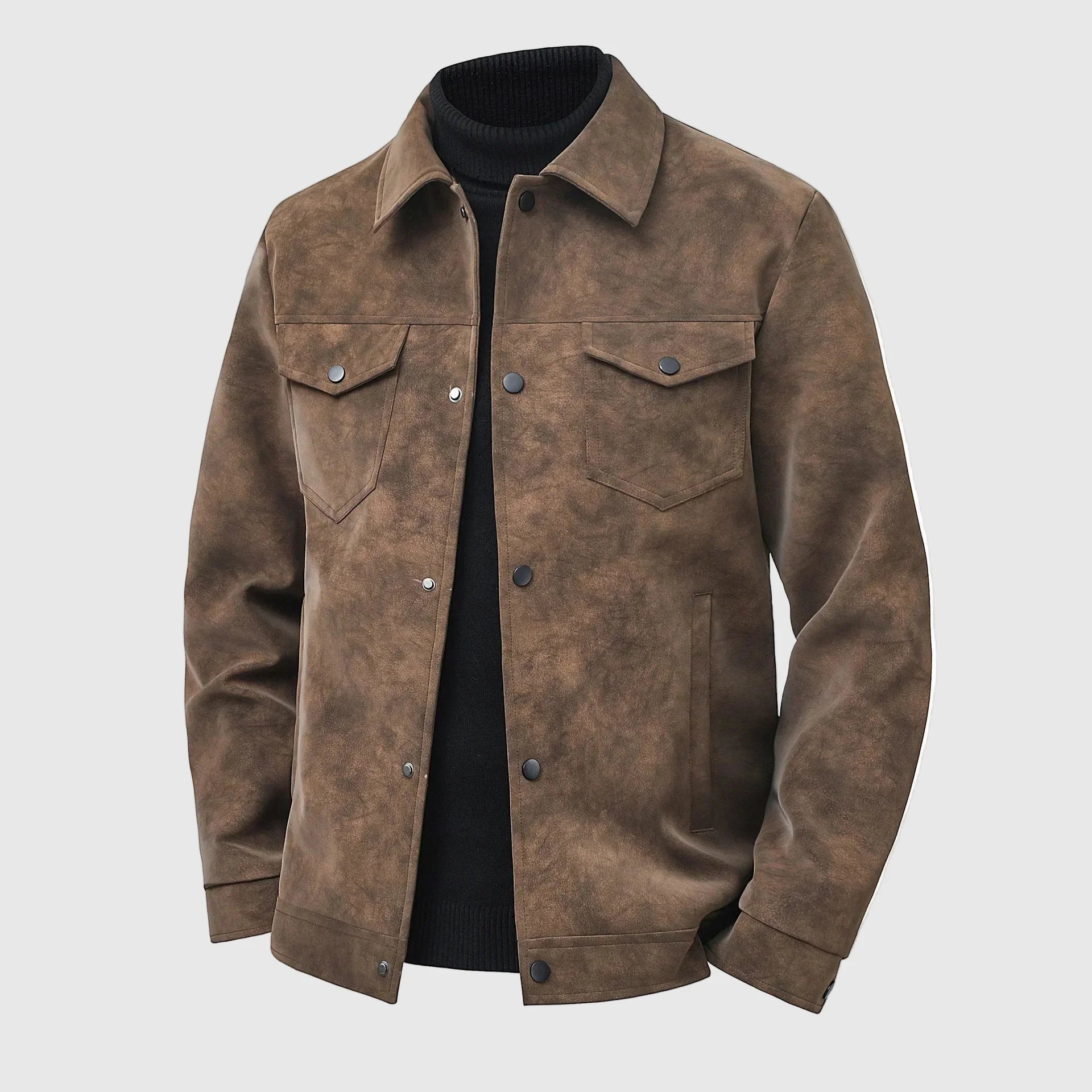 "The Stazra" Field Jacket (Black S) - Suede Jacket | Zavonix