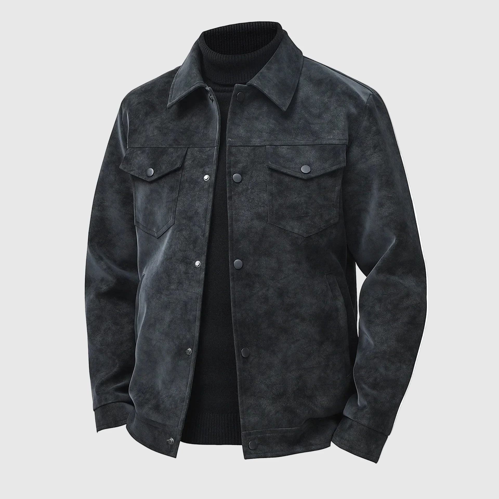 "The Stazra" Field Jacket (Black S) - Suede Jacket | Zavonix