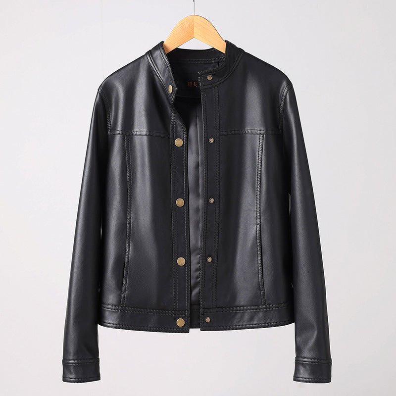 SHARON LEATHER JACKET (Black XS) - | Zavonix