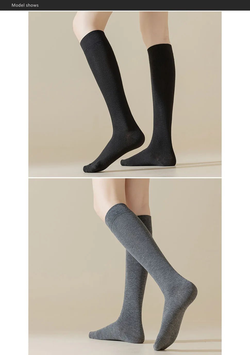 Silky Soft Breathable Stockings — Odor - Resistant Comfort Fit for EU35 - 39 (1 Pair dark grey EU35 - 39) - | Zavonix