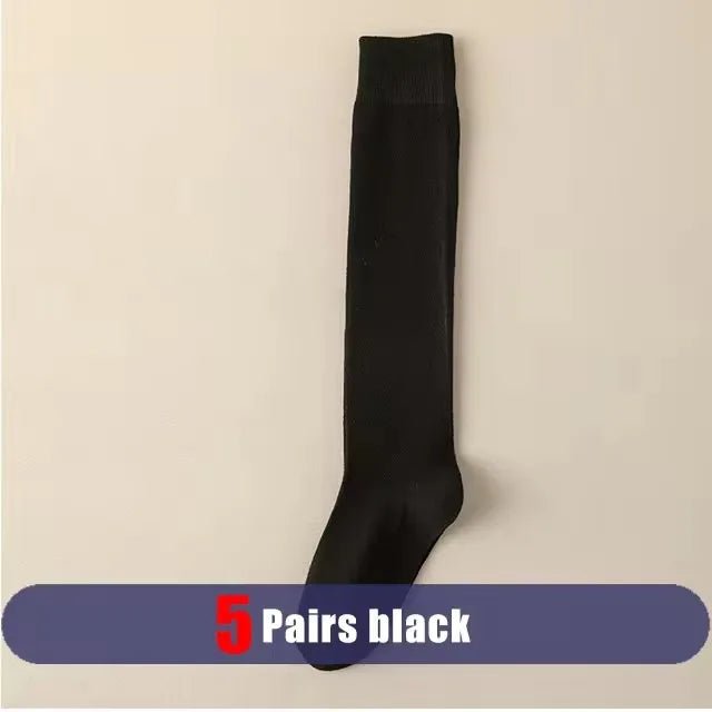 Silky Soft Breathable Stockings — Odor - Resistant Comfort Fit for EU35 - 39 (5 Pairs black EU35 - 39) - | Zavonix