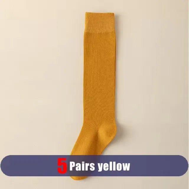 Silky Soft Breathable Stockings — Odor - Resistant Comfort Fit for EU35 - 39 (5 Pairs yellow EU35 - 39) - | Zavonix