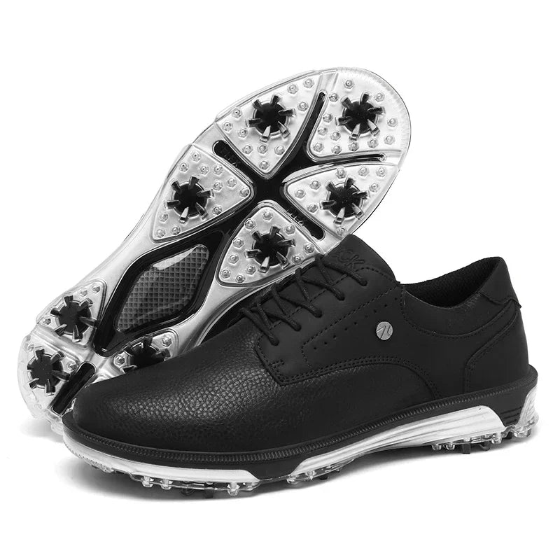 StridePro™ Leather Golf Shoes (Brown 6) - | Zavonix
