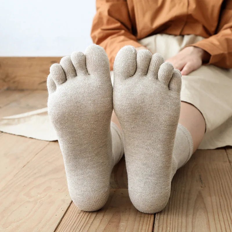 Breathable Five - Toe Socks — Women's Moisture - Wicking Comfort Fit (grey EU 36 - 40) - | Zavonix