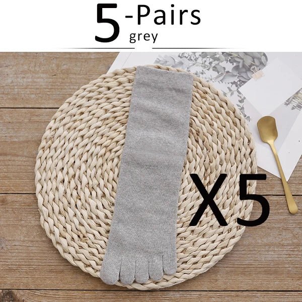 Breathable Five - Toe Socks — Women's Moisture - Wicking Comfort Fit (Khaki EU 36 - 40) - | Zavonix