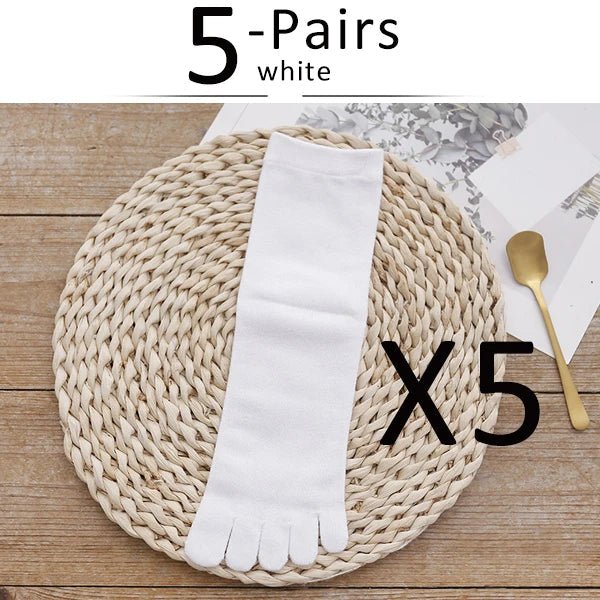 Breathable Five - Toe Socks — Women's Moisture - Wicking Comfort Fit (white EU 36 - 40) - | Zavonix