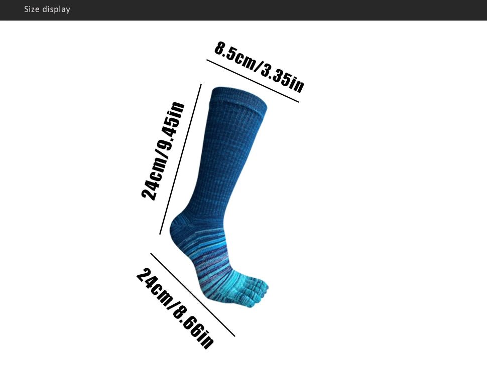 Men’s Toe Socks — Breathable Cotton Blend with Blister Protection (Red EU40 - 46) - | Zavonix