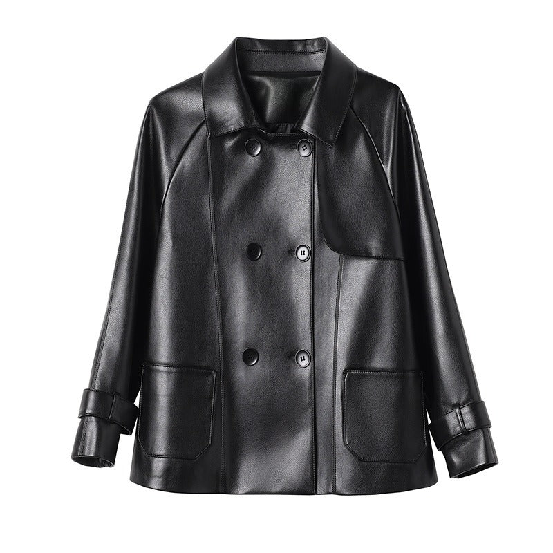 STACY™ LEATHER COAT (Black XS) - | Zavonix