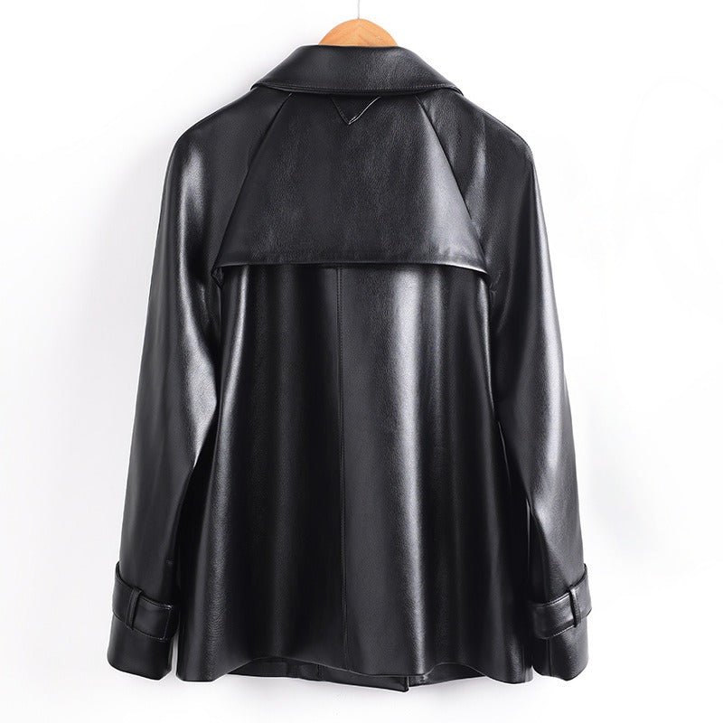 STACY™ LEATHER COAT (Black XS) - | Zavonix