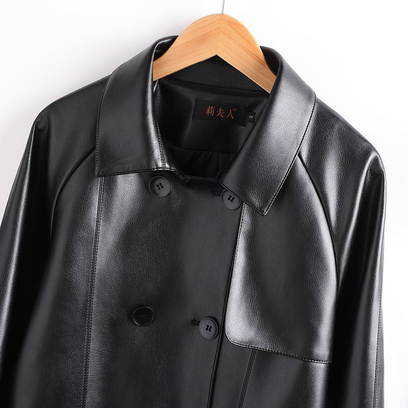 STACY™ LEATHER COAT (Black XS) - | Zavonix