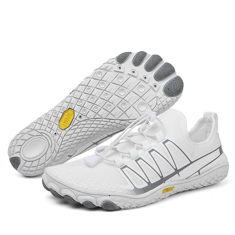 Lightweight Barefoot Shoes — Flexible Breathable Vegan Footwear (Grey Women 5 - 5.5 | Men 4.5 | EU 36) - | Zavonix